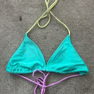 Colorful Triangle Bikini Top